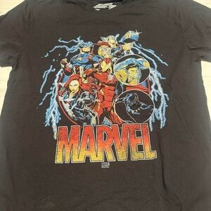 MAD Engine Black and Red Marvel Short Sleeve Tee